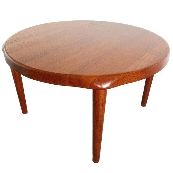 Image 1 of Tavolino da caffè rotondo in teak di design danese di metà secolo, John Boné Mikael Laursen, anni '60