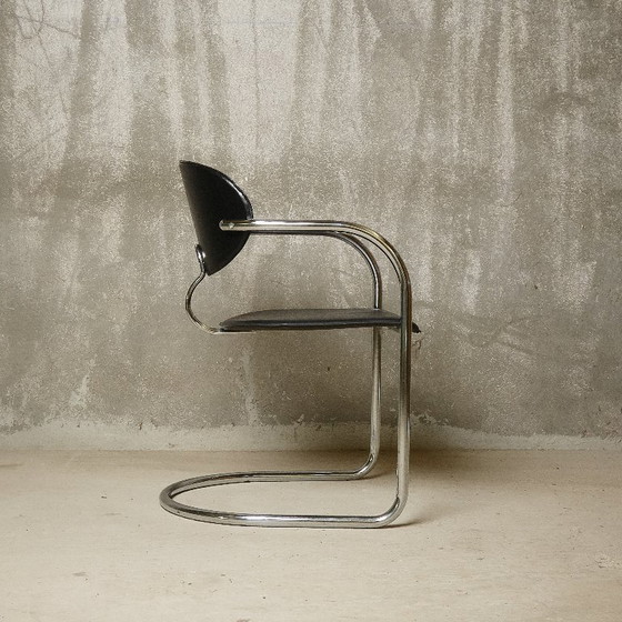 Image 1 of Effezeta (attrib.) - Raro set di otto sedie a sbalzo - 1980 circa - Italia