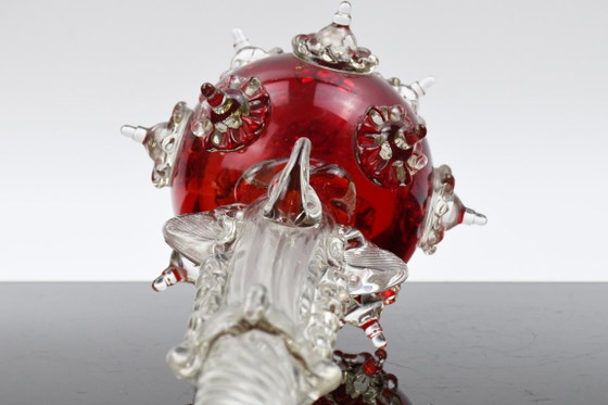 Murano glass sceptre – ruby red and clear, hand blown, Italy – Decorative Objects (photo 6 of 12)
