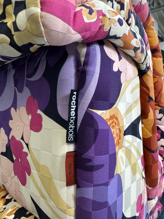 Image 1 of Roche Bobois Mah Jong Designer Sofa Stoff 3-Sitzer handgefertigt MahJong Bunt Frankreich