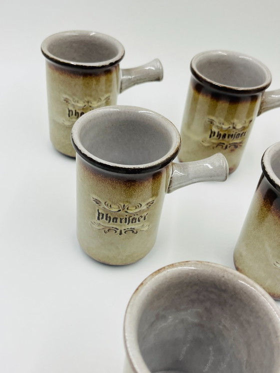 Set of 6 Pharisäer glazed stoneware mugs, Crockery, Ceramic, Brown (photo 4 of 10)