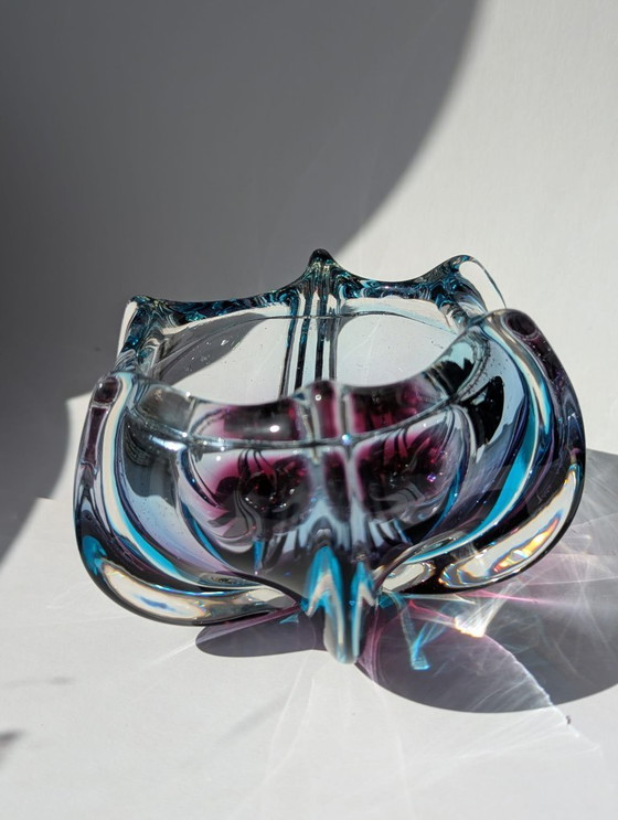 Image 1 of Raro posacenere/ciotola d'epoca in vetro di J. Hospodka per Chrisbska Sklarna, Cecoslovacchia, 1960