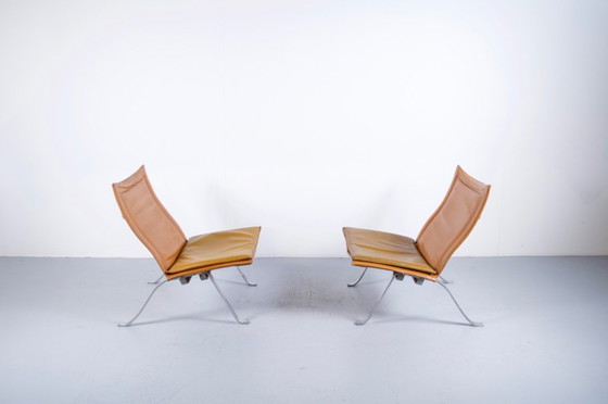 Image 1 of IMPONENTE COPPIA DI POLTRONE IN PELLE E ACCIAIO DEGLI ANNI '60