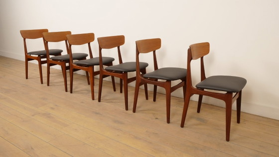 6 X Esszimmerstühle | Schiønning & Elgaard | Teak | Neu gepolstert – schionning & elgaard, Wood (photo 8 of 14)