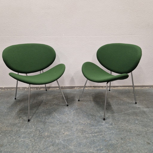 Set di 2 poltrone di design, Slice, anni '90, rivestite di recente