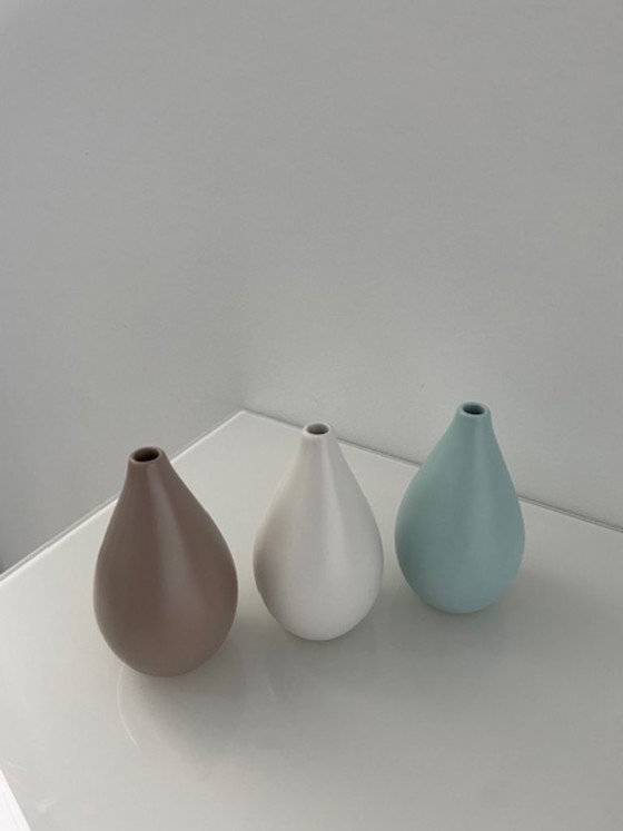 Set of 3 Ceramic Teardrop Vases (photo 3 of 9)