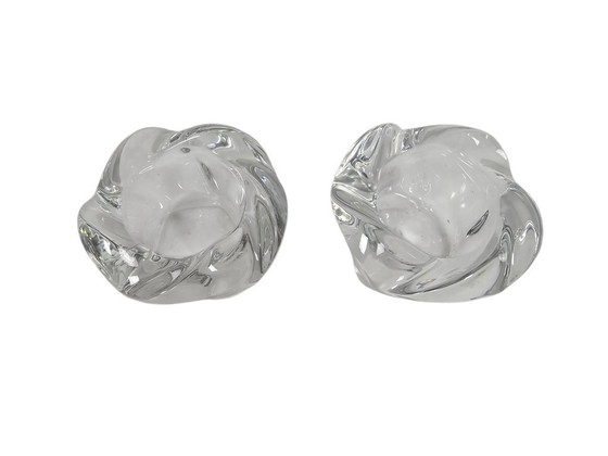 Image 1 of Royal Copenhagen - Galaxy model - crystal - tealight holders (2) - Denmark - 90s