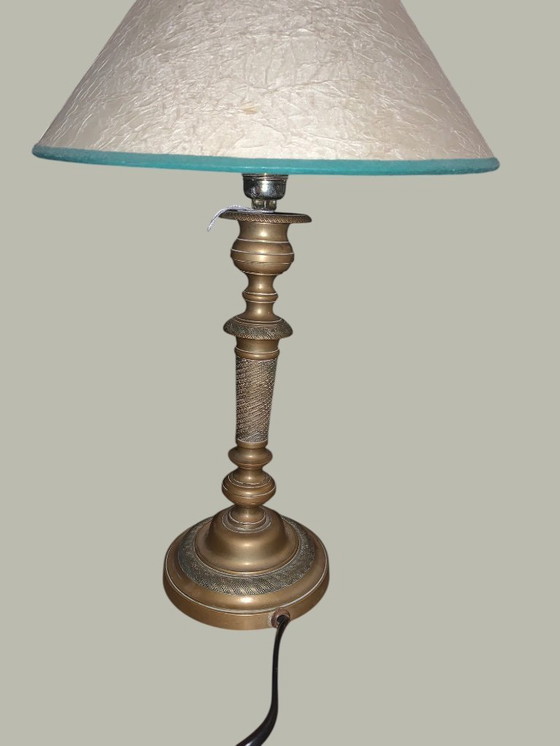 Image 1 of LAMPE STYLE NEO CLASSIQUE EN LAITON 