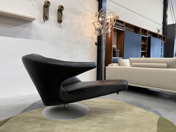 Image 1 of Leolux Parabolica Drehsessel Schwarz Senso Leder