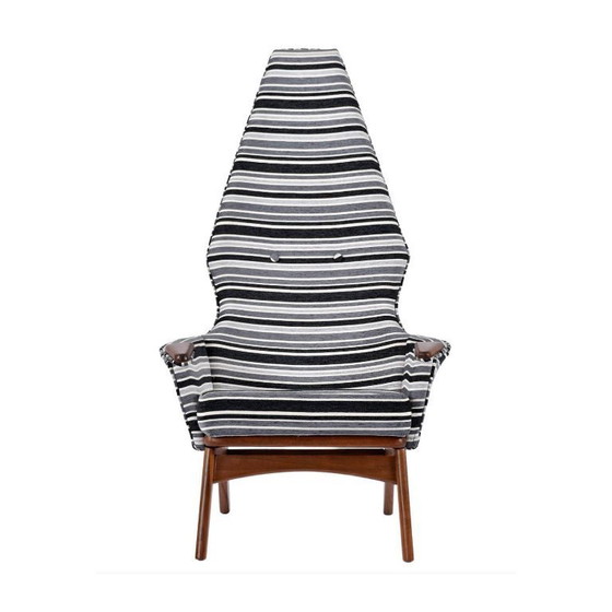 Image 1 of Restored Adrian Pearsall For Craft Associates 2056-C Highback Lounge Chair