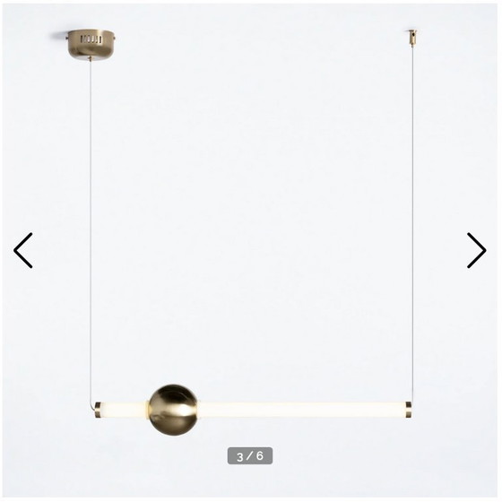 Image 1 of Pendelleuchte, Minimalistisch, edel aus Glas und Messing