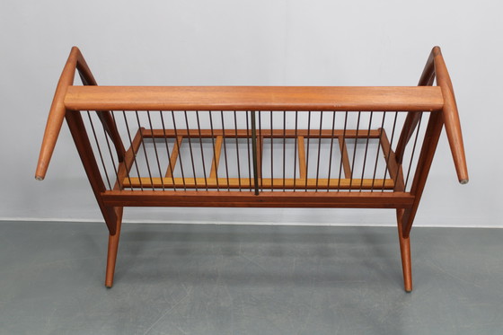 Image 1 of 1960S Magnus Olesen Papier Mes 2-zits Teak Sofa, Denemarken