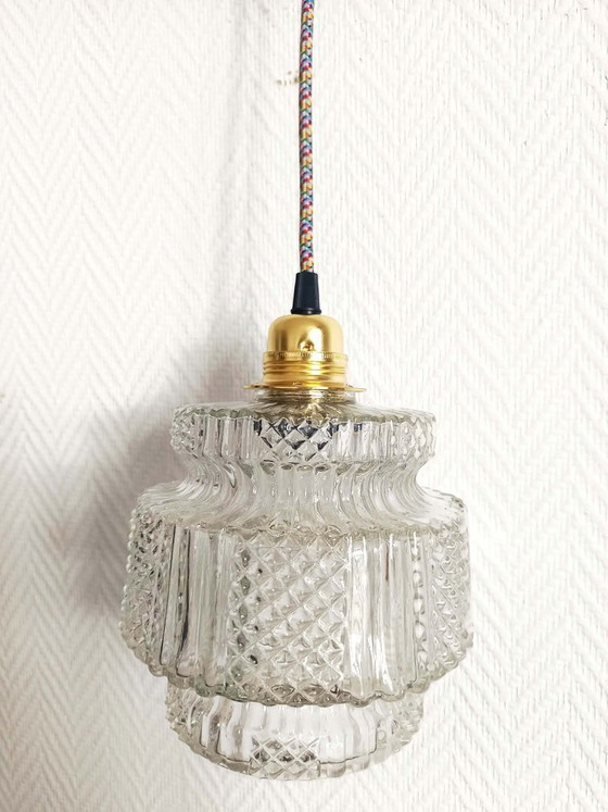 Image 1 of Vintage draagbare lamp met gekleurd snoer