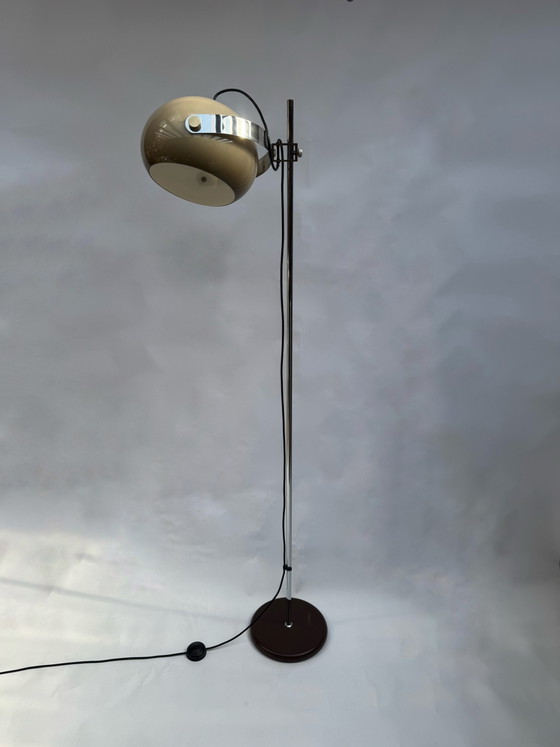 Image 1 of Vintage Dijkstra vloerlamp, jaren 70 | Verstelbare paddenstoelvormige kap | Nederlands design in Space Age-stijl