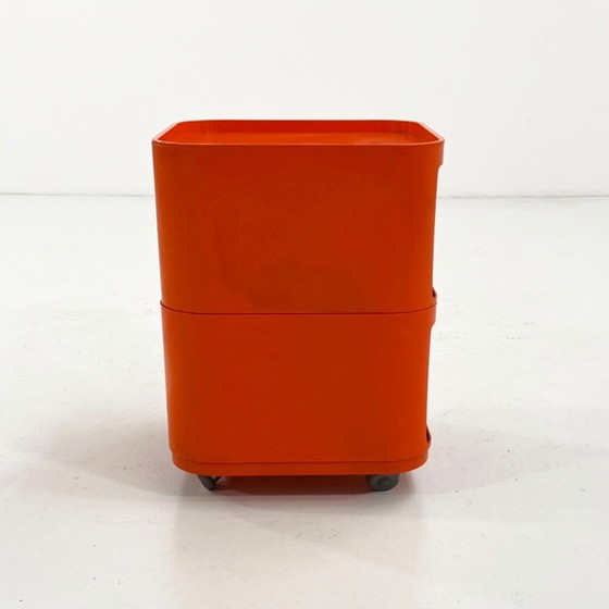 Image 1 of Oranje vierkante Componibili opbergmeubel van Anna Castelli voor Kartell, jaren 70