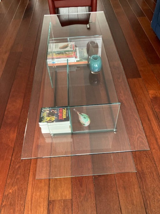 Magnifique table basse en verre (Beek, modèle David)