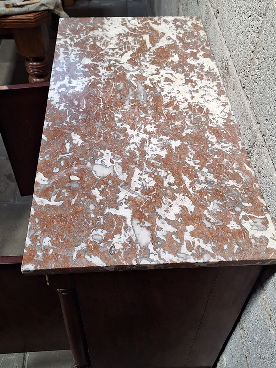 Image 1 of Armario penant con tapa de mármol del siglo XIX.