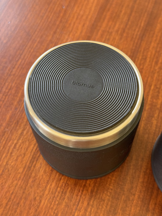 Image 1 of Blomus ARA set of 2 storage boxes – black anthracite modern design