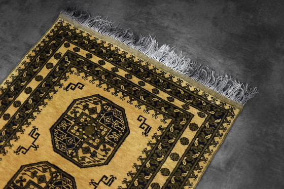 Image 1 of Handgewebter orientalischer afghanischer Gold-Ersari-Teppich, 1930er Jahre