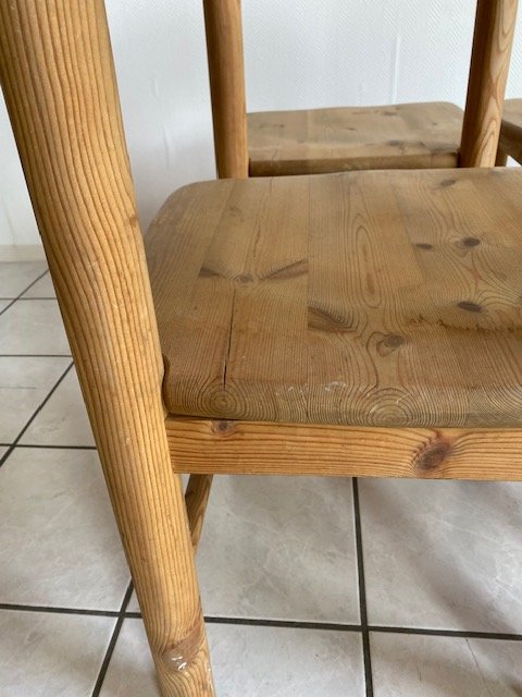 Rainer Daumiller Sedie da Pranzo in Legno di Pino Set Anni '70 Design Danese – eetkamerstoelen, Wood (photo 2 of 5)