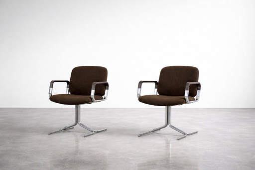 Sedie da ufficio moderne tedesche vintage di metà secolo di Mauser, anni '70, set di 2