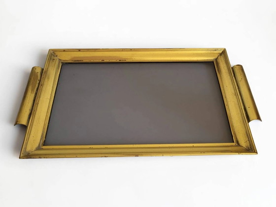 Messing Plateau Hollywood Regency 1960er – Tischdekoration, Brass (photo 4 of 11)