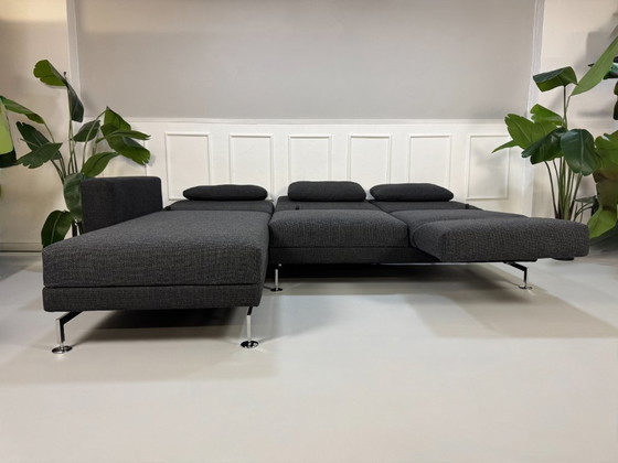 Image 1 of Brühl Moule divano ad angolo divano di design in tessuto divano letto grigio