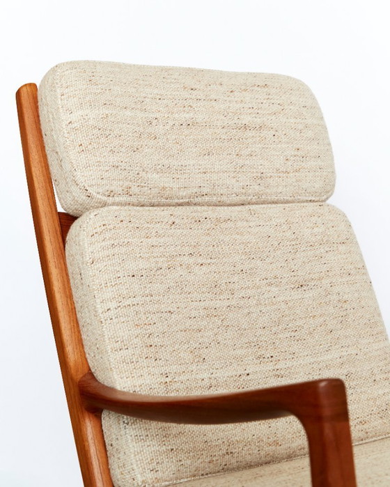 Image 1 of Poltrona Senator Mid-Century con schienale alto in teak di Ole Wanscher per Poul Jeppesen