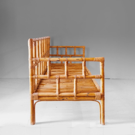 1x 1970s Italian Bamboo And Rattan Sofa, Vivai Del Sud Style, Riviera Modern – 3-5 seaters, Wicker (photo 17 of 17)