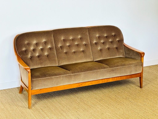 Vintage Scandinavische driezitsbank, 1960