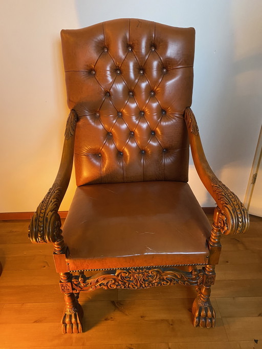 Royale kasteel stoel cq troonstoel 