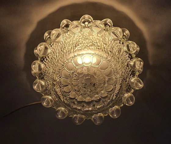 Image 1 of Lámpara de techo de cristal burbuja años 70
