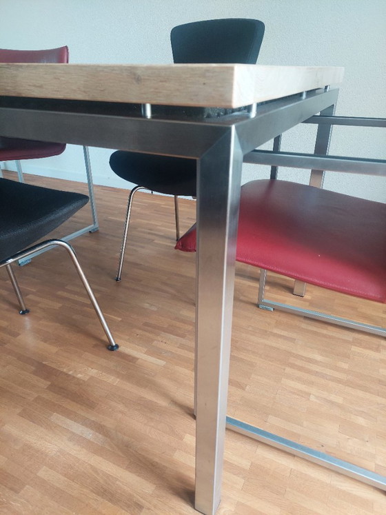 Dining table (Old Iron Oak) – B'ROOCHE, Wood, rvs (photo 3 of 5)