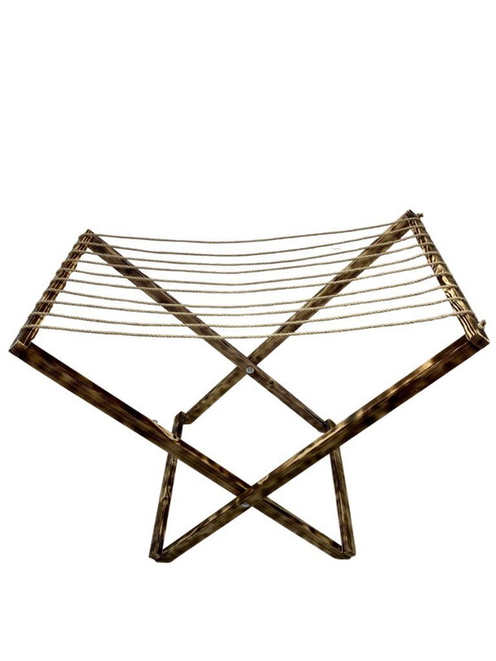 Image 1 of Laundry Drying Rack - Wooden Clothes Airer - Rustic Furniture, Heavy Duty, Vintage Style - NEW