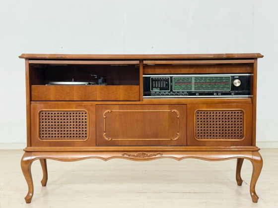 Image 1 of Chippendale Vintage Music Cabinet / Chest of Drawers / Mid-Century Sideboard / 1960s