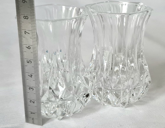 2 Vasi Vintage Cristal d'Arques 8×5 cm Etichetta Originale Ottime Condizioni – Glass, Crystal (photo 11 of 15)