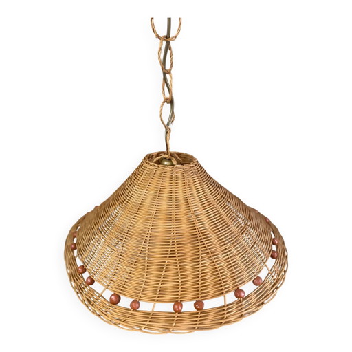 Vintage wicker pendant light
