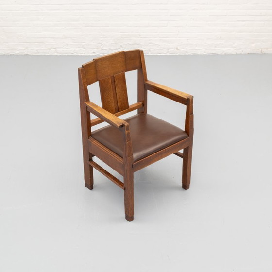 Art Deco Chair 30s – Dining chairs, Wood, Leather (photo 5 of 21)