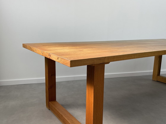 Image 1 of Architectural Brutalist Dining Table – Solid Oak – 250 cm