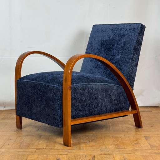 Fauteuil art-déco français des années 1960 entièrement restauré