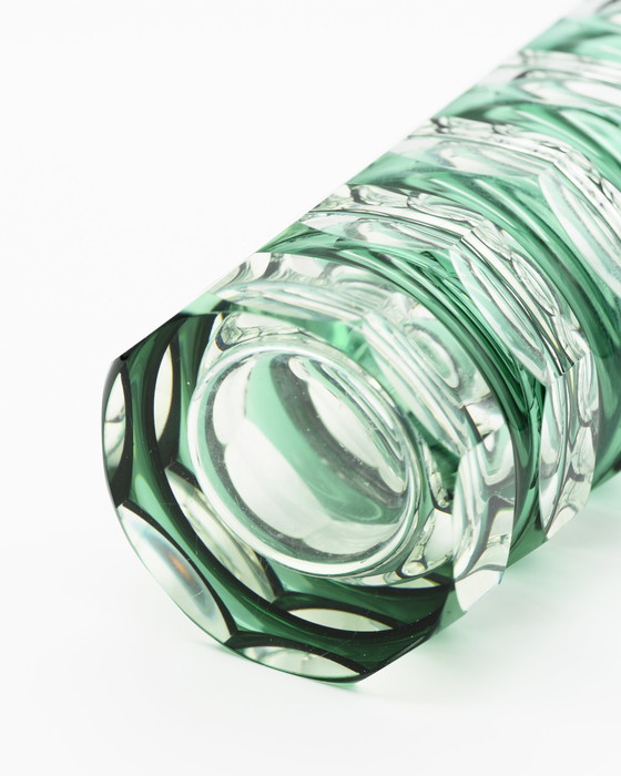 Image 1 of GDR Vintage Block Vase Duo 70s Re-Design Oldrich Lipsky Exbor à Josef Hoffmann