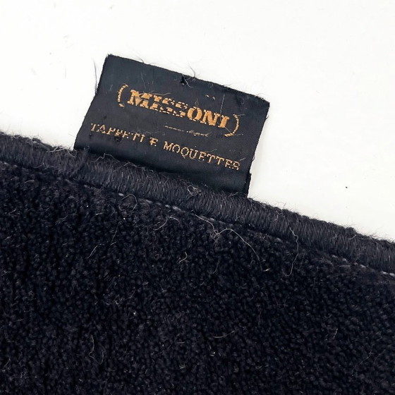 Image 1 of Großer geometrischer Wollteppich von Missoni, 1980er Jahre