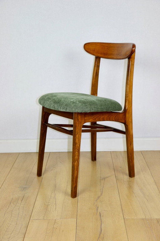 Vintage Hałas stoel groen - houten rugleuning