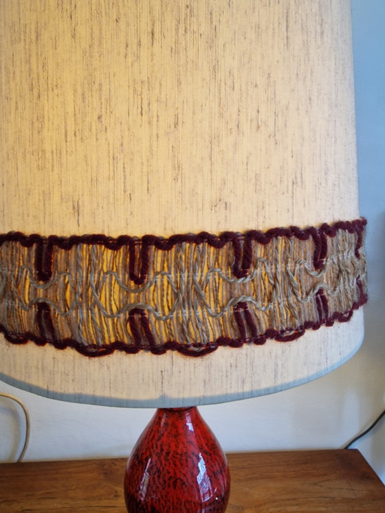 Vintage Hustadt Leuchten Ceramic Table Lamp – Textile (photo 7 of 8)