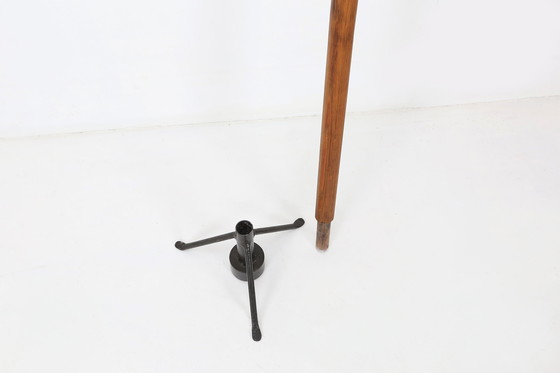 Image 1 of Grande portacandele antico da chiesa in legno e metallo, Francia ca. 1900