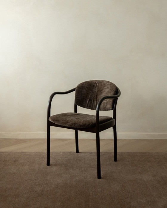Image 1 of Chaises de salle à manger postmodernes en bois courbé 235 F par Hartmut Lohmeyer pour Thonet, années 1980, lot de 4