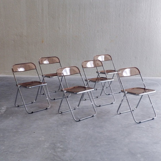 Image 1 of 6 x Plia Klappstühle von Giancarlo Piretti für Anonima Castelli
