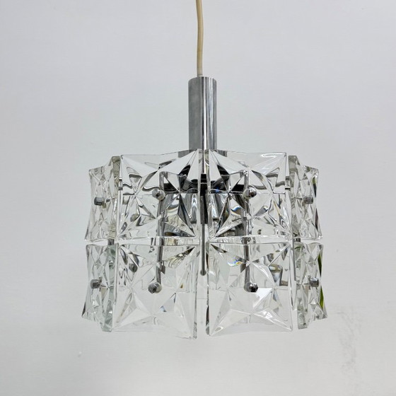 Lampada a sospensione in plexiglass, cromo, Kinkeldey, Lampade a sospensione, Trasparente, Space Age (foto 10 di 11)