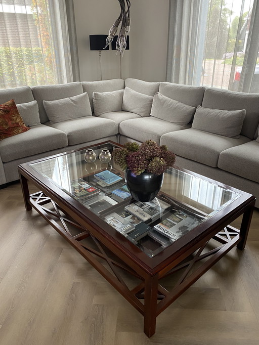 Grote Notenhouten salontafel