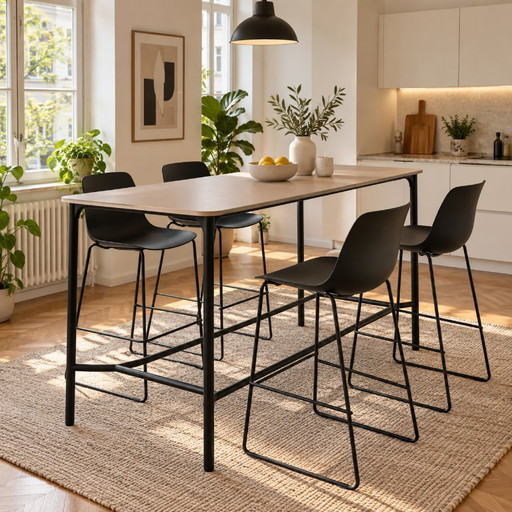 Brunner nate s Hoge Tafel + 5 crona light Barkrukken | 2022